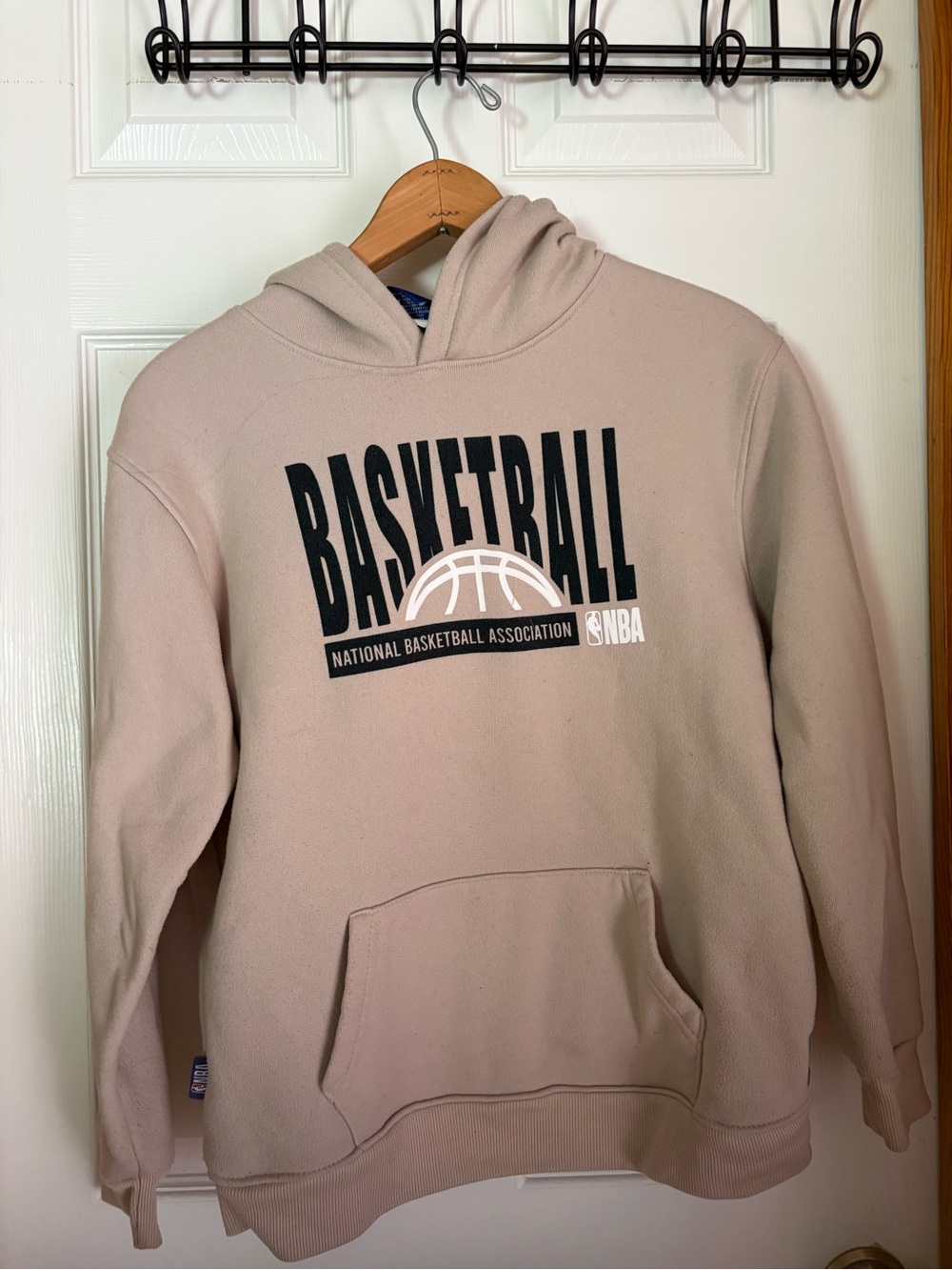 NBA Basketball Hoodie Youth 14-16 Beige Tan Pullover Sweatshirt